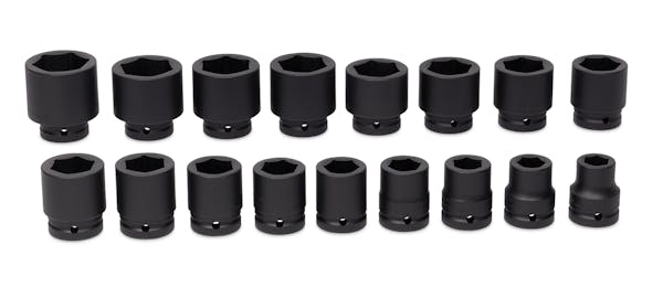 17 pc 3/4" Drive 6-Point SAE Flank Drive® Shallow Impact Socket Set (3/4-1-3/4")
