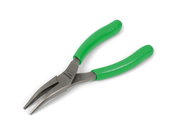 6" Talon Grip™ 35° Bent Needle Nose Pliers (Green)