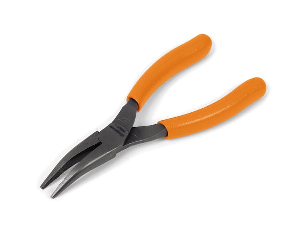 6" Talon Grip™ 35° Bent Needle Nose Pliers (Orange)