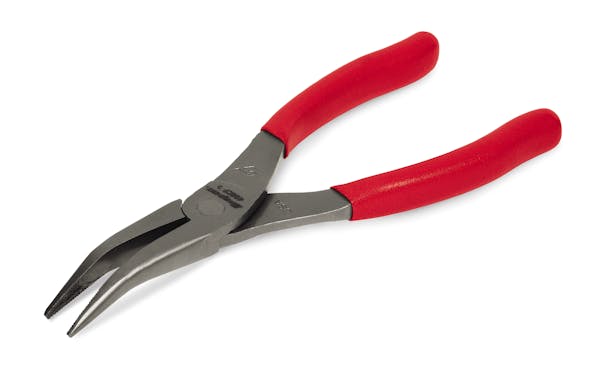 7" Talon Grip™ 35° Bent Needle Nose Pliers (Red)