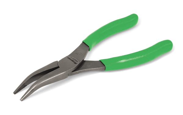 7" Talon Grip™ 35° Bent Needle Nose Pliers (Green)