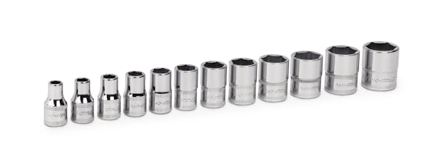 12 pc 1/4" Drive 6-Point Metric Flank Drive® Shallow Socket Set (5–15 mm) 3 12 pc 1/4" Drive 6-Point Metric Flank Drive® Shallow Socket Set (5–15 mm)