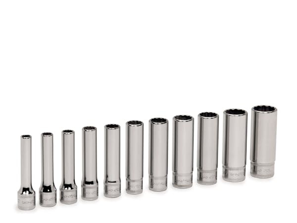 11 pc 1/4" Drive 12-Point Metric Flank Drive® Deep Socket Set (5–14 mm) 3 11 pc 1/4" Drive 12-Point Metric Flank Drive® Deep Socket Set (5–14 mm)