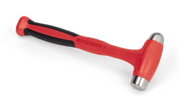 16 oz Ball Peen Soft Grip Dead Blow Hammer (Red)
