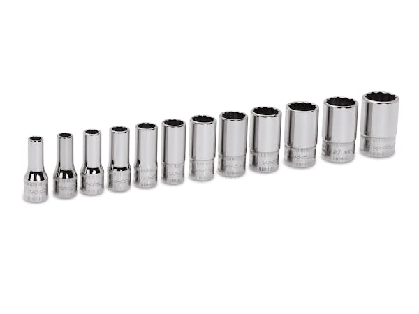 12 pc 1/4" Drive Metric 12-Point Flank Drive® Semi-Deep Socket Set (5-15 mm) 3 12 pc 1/4" Drive Metric 12-Point Flank Drive® Semi-Deep Socket Set (5-15 mm)