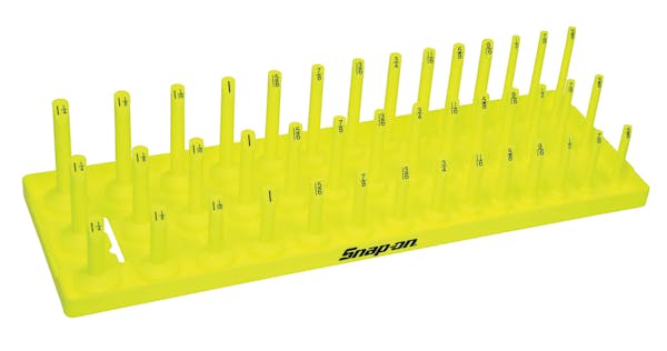 1/2" SAE 3-Row Post-Style Socket Tray (Hi-Viz)