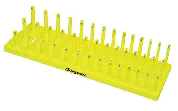 1/2" SAE 3-Row Post-Style Socket Tray (Hi-Viz)