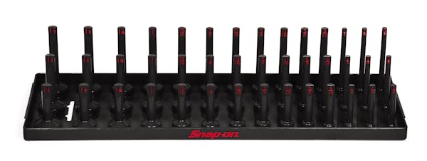 1/2" SAE 3-Row Post-Style Socket Tray (Black)