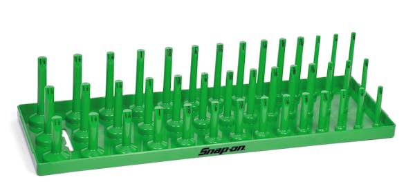 1/2" SAE 3-Row Post-Style Socket Tray (Extreme Green)