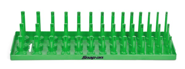 1/2" SAE 3-Row Post-Style Socket Tray (Extreme Green)