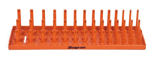 1/2" SAE 3-Row Post-Style Socket Tray (Orange)