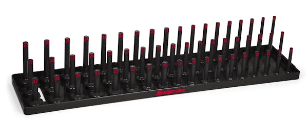 1/2" Metric 3-Row Post-Style Socket Tray (Black)