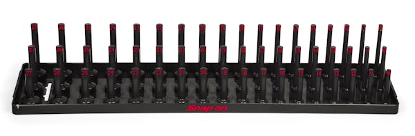 1/2" Metric 3-Row Post-Style Socket Tray (Black)