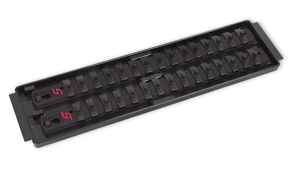 1/4" Drive 2 Row Twist Lock Tray, 13" Long (Black)