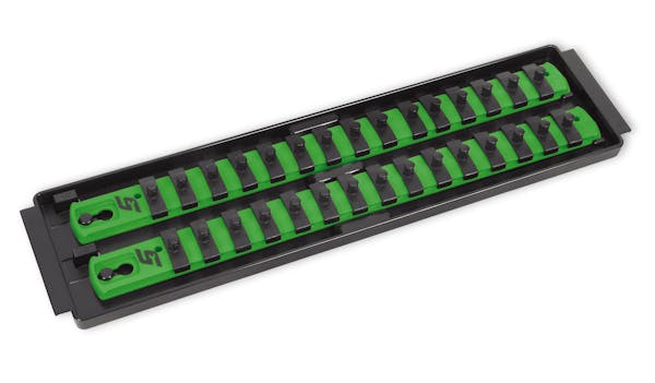 1/4" Drive 2 Row Twist Lock Tray, 13" Long (Green)