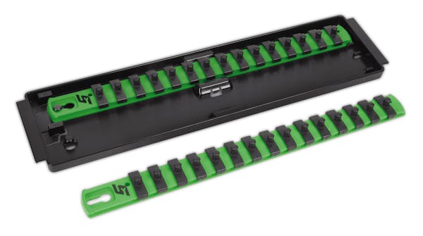 1/4" Drive 2 Row Twist Lock Tray, 13" Long (Green)