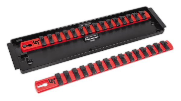 1/4" Drive 2 Row Twist Lock Tray, 13" Long (Red)