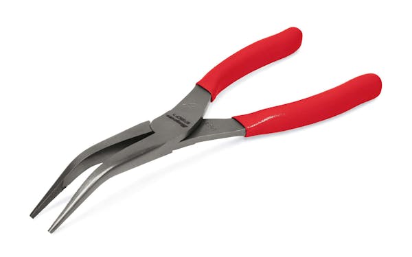 8" Talon Grip™ 35° Bent Needle Nose Pliers (Red)