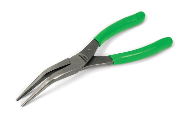 8" Talon Grip™ 35° Bent Needle Nose Pliers (Green)
