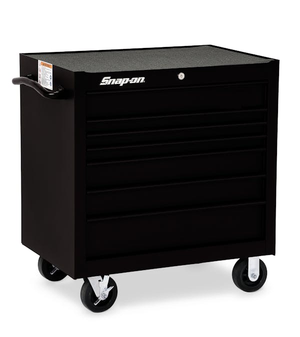 36" Seven-Drawer Single Bank Classic Series Roll Cab (Flat Black with Black Trim and Blackout Details)