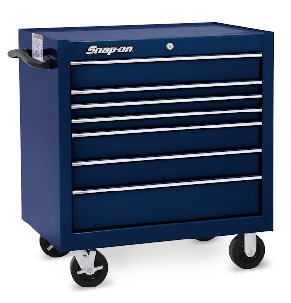 36" Seven-Drawer Single Bank Classic Series Roll Cab (Midnight Blue)