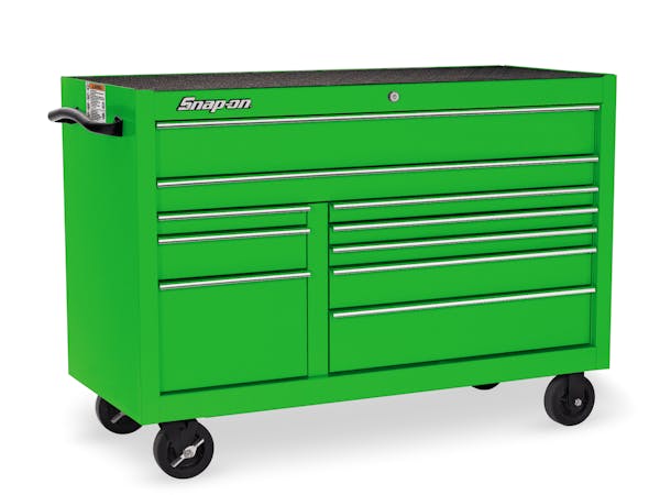 55" 10-Drawer Double-Bank Classic Series Roll Cab (Extreme Green)