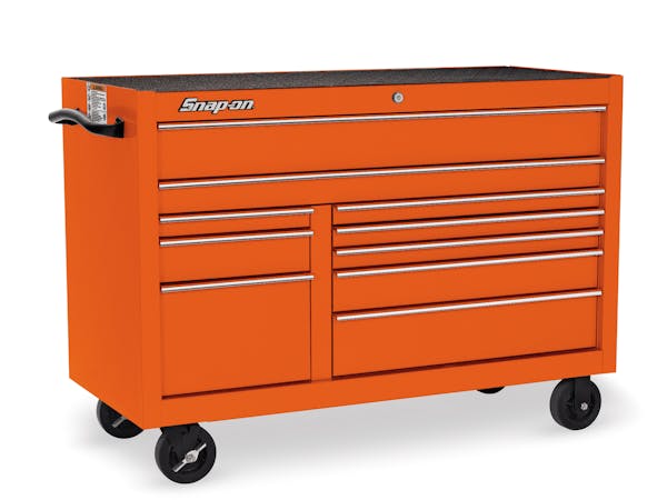 55" 10-Drawer Double-Bank Classic Series Roll Cab (Electric Orange)