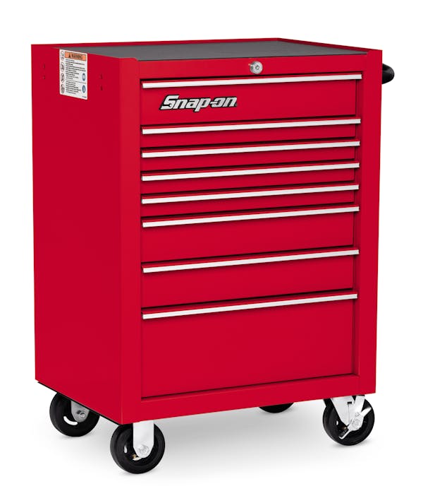 26" Eight-Drawer Single Bank Heritage Series Roll Cab (Red)