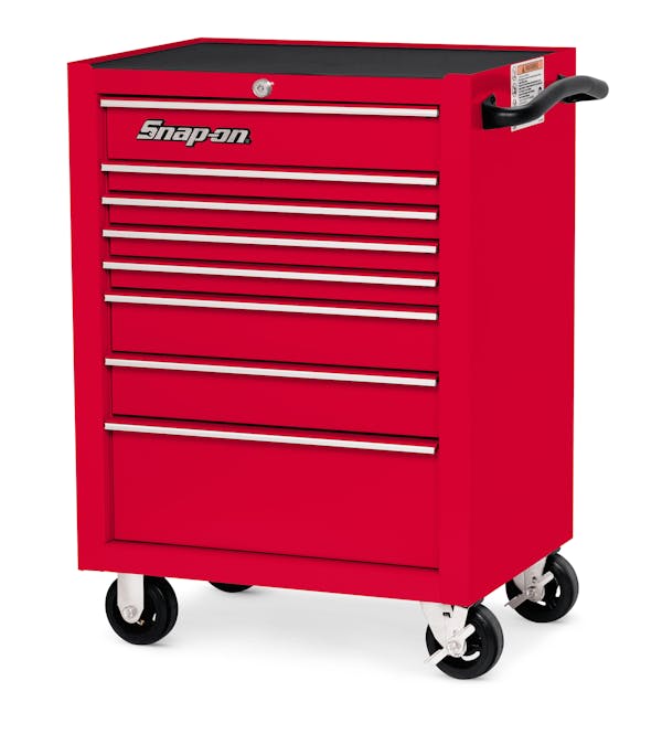 26" Eight-Drawer Single Bank Heritage Series Roll Cab (Red)