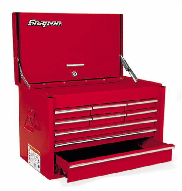 26" Nine-Drawer Top Chest (Red)