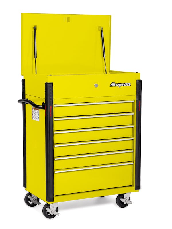 32" Six-Drawer Compact Roll Cart (Ultra Yellow)