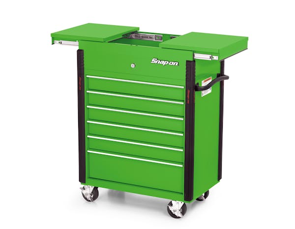 32" Six-Drawer Compact Split Lid Cart (Extreme Green)