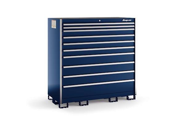 10-Drawer Double-Wide Eye-Level (Royal Blue w/Brushed Trim)