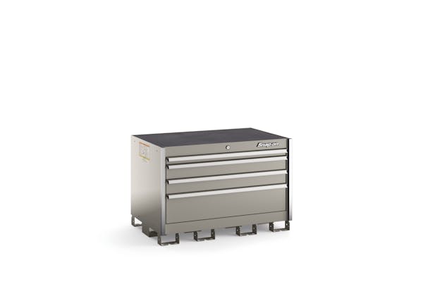 Four-Drawer Extra-Wide Desk (Arctic Silver with Brushed Trim)
