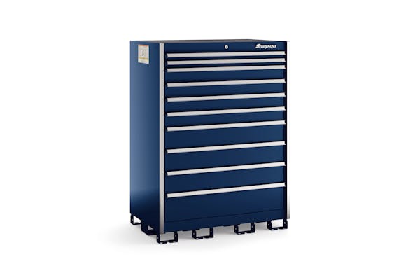 10-Drawer Extra-Wide Eye-Level (Royal Blue with Brushed Trim)
