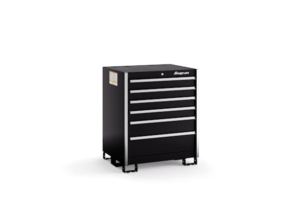 Six-Drawer Standard Plus Counter (Gloss Black w/Brushed Trim)