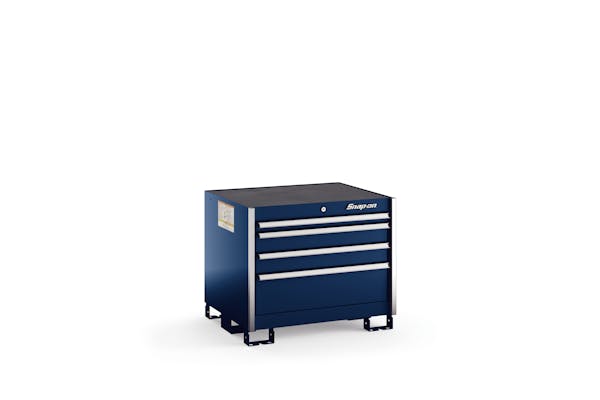 Four-Drawer Standard Plus Desk (Royal Blue w/Brushed Trim)