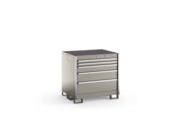 Five-Drawer Standard Plus Bench (Arctic Silver w/Brushed Trim)