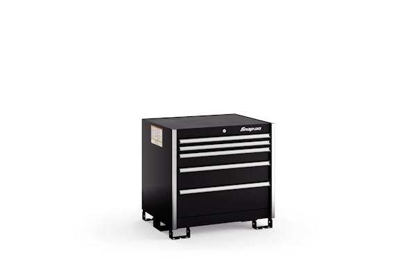 Five-Drawer Standard Plus Bench (Gloss Black w/Brushed Trim)