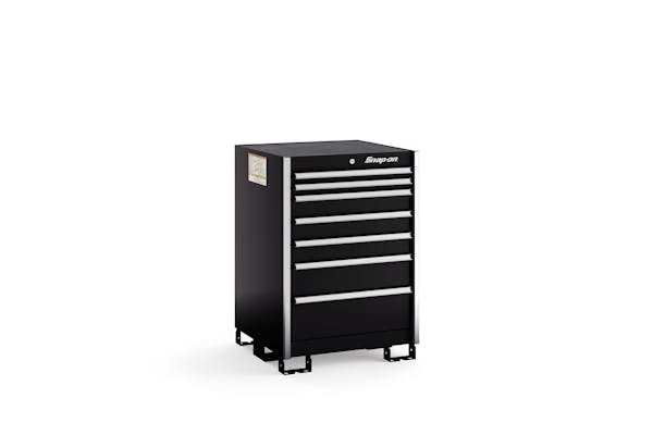 Seven-Drawer Standard Counter (Gloss Black with Brushed Trim)