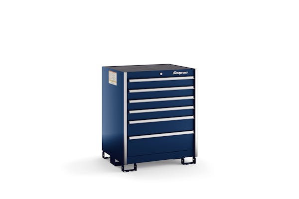 Six-Drawer Standard Plus Counter (Royal Blue w/Brushed Trim)