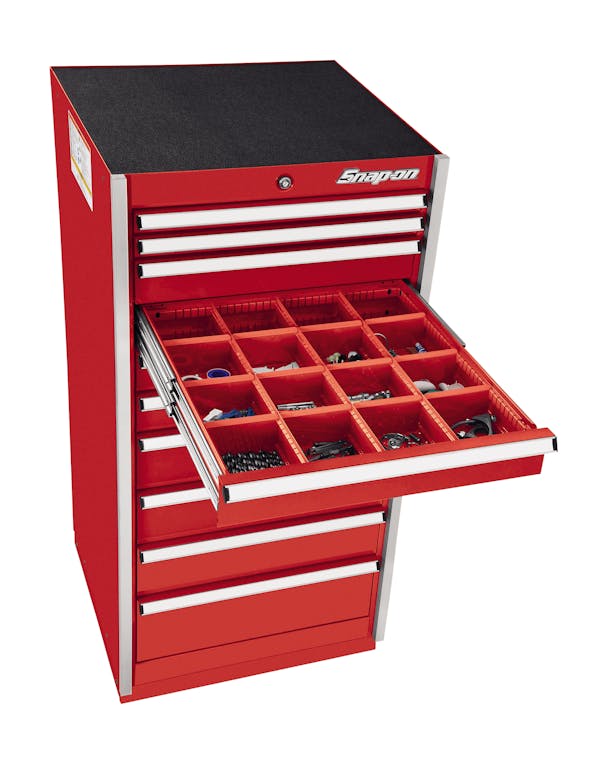10-Drawer Standard Eye-Level (Red with Brushed Trim)