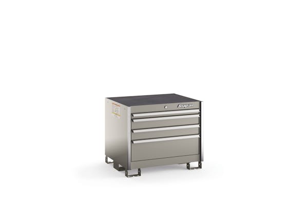 Four-Drawer Standard Plus Desk (Arctic Silver w/Brushed Trim)