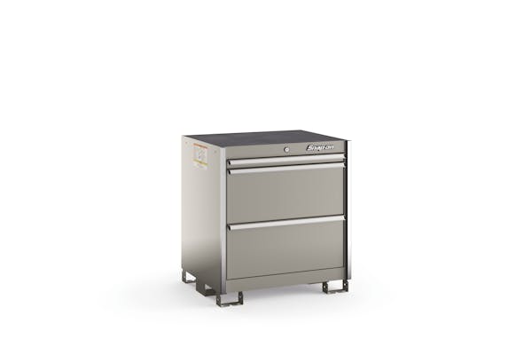 Three-Drawer Standard Plus Tall Bench (Arctic Silver w/Brushed Trim)