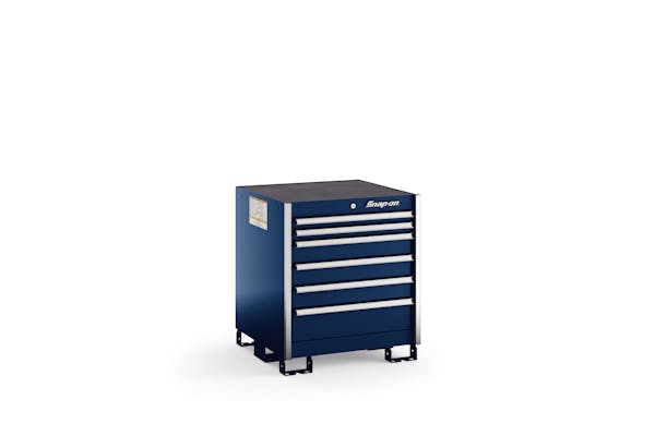 Six-Drawer Standard Bench (Royal Blue with Brushed Trim)