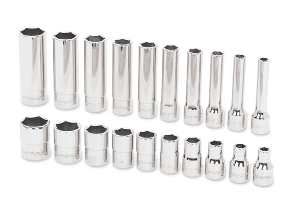 20 pc 1/4" Drive 6-Point SAE Flank Drive® Shallow/Deep Socket Set